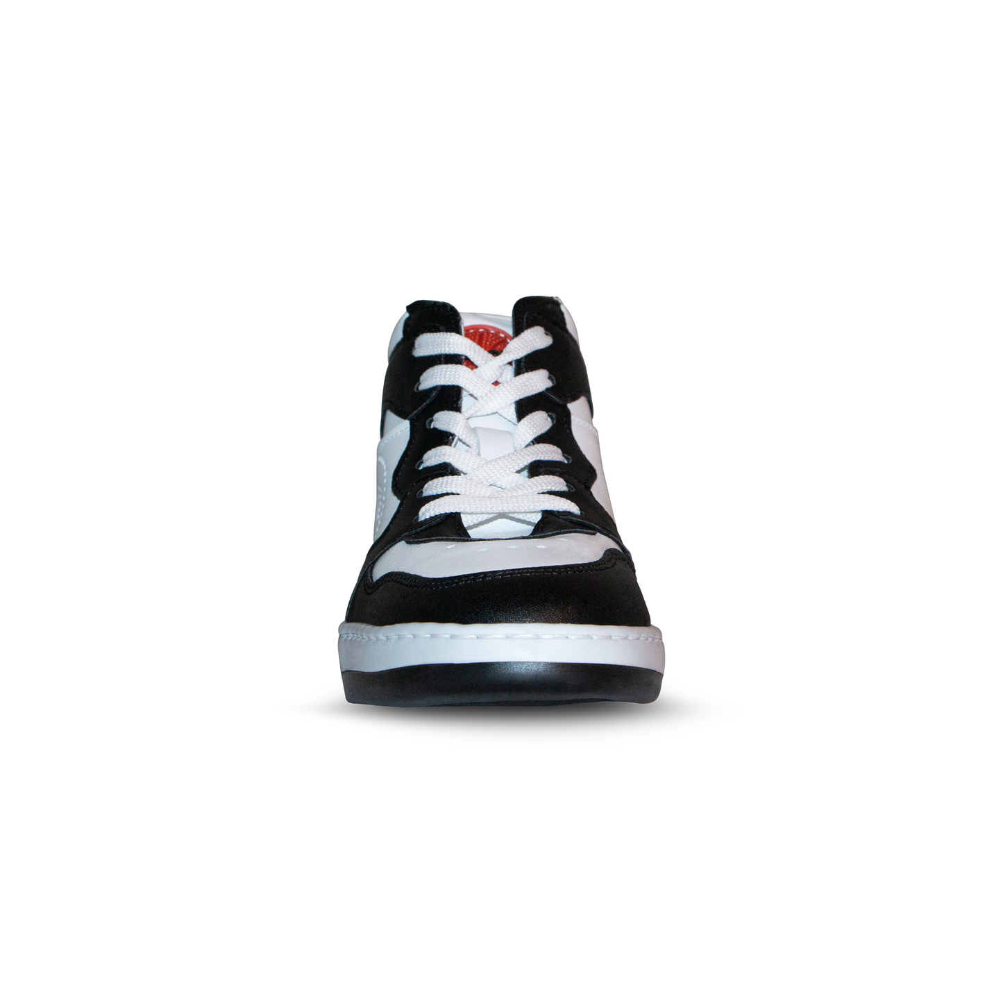 Tenis Piel Blanco Negro Aries 10008