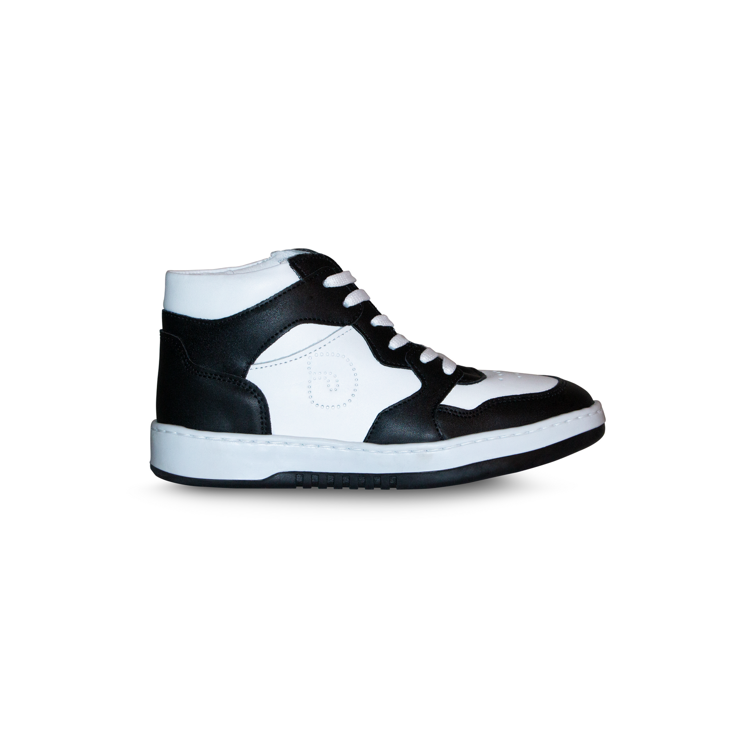 Tenis Piel Blanco Negro Aries 10008