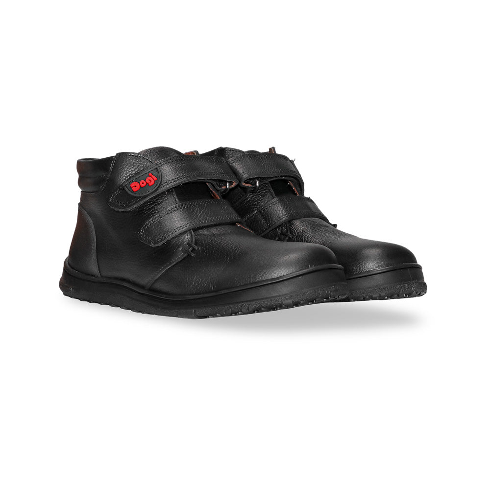 Calzado Escolar Negro Niño con Velcro 1306 Rhino