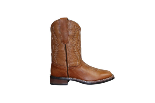 Bota Vaquera de piel Álamo Tabaco Camel Woody 6100