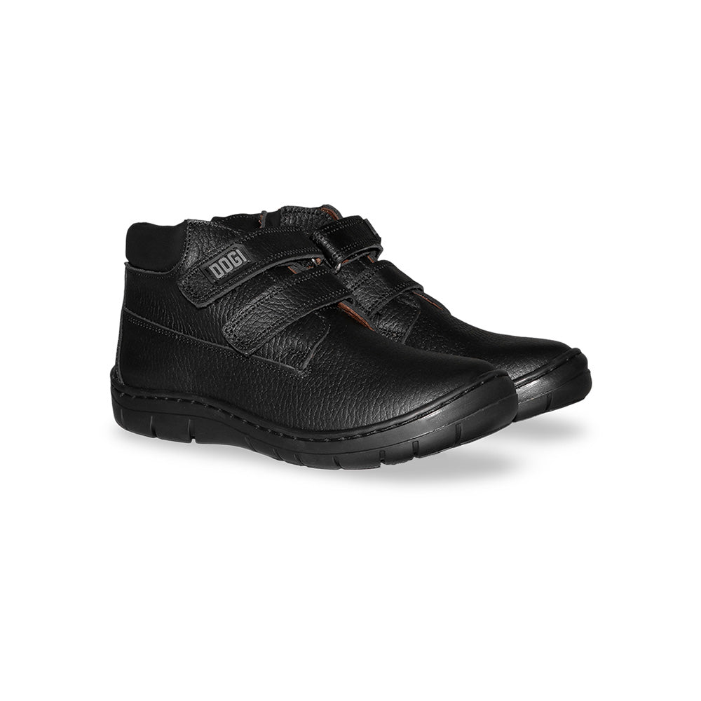 Botin Negro Escolar Velcro ALEX NIÑO 5016