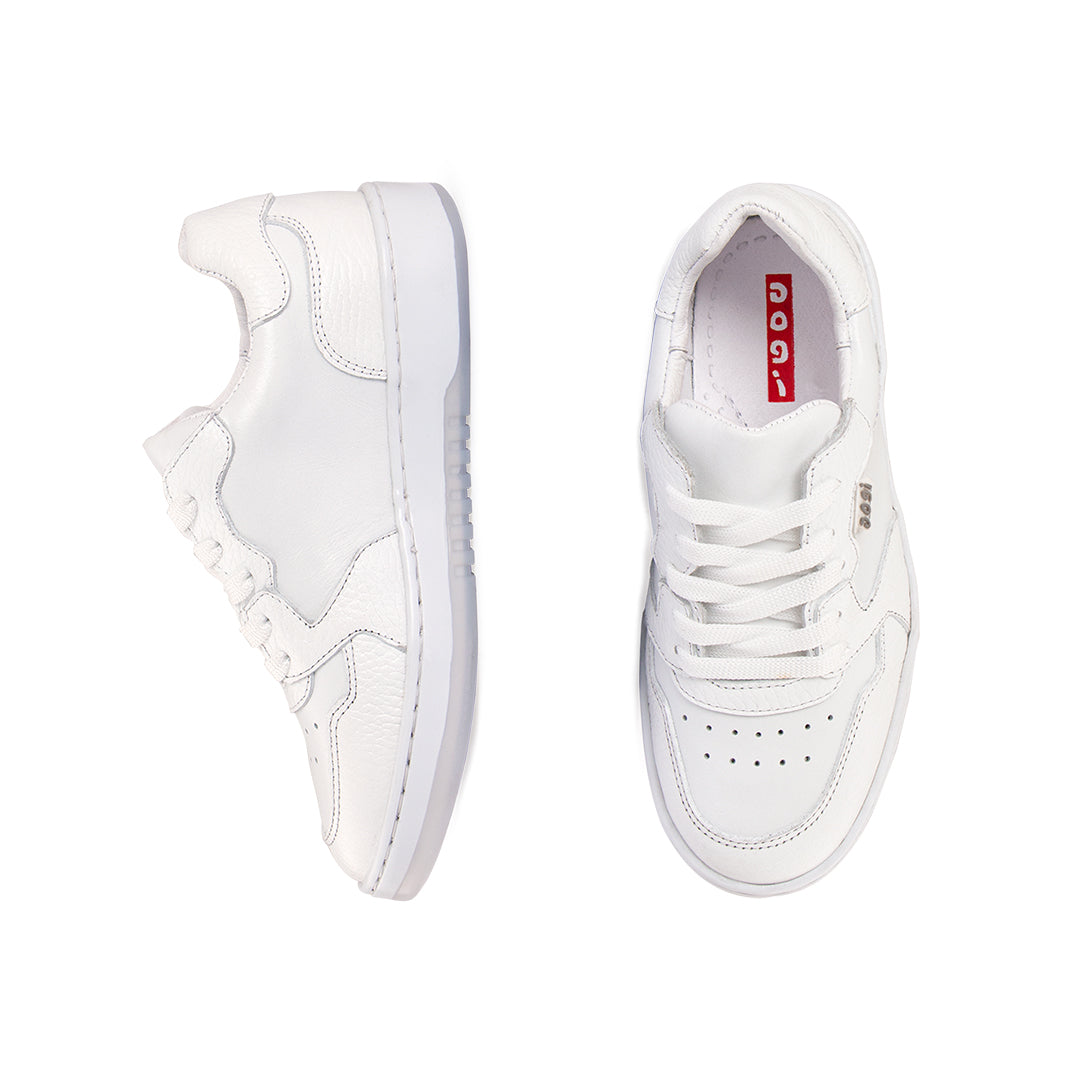 Tenis Piel Blanco Aries 10002