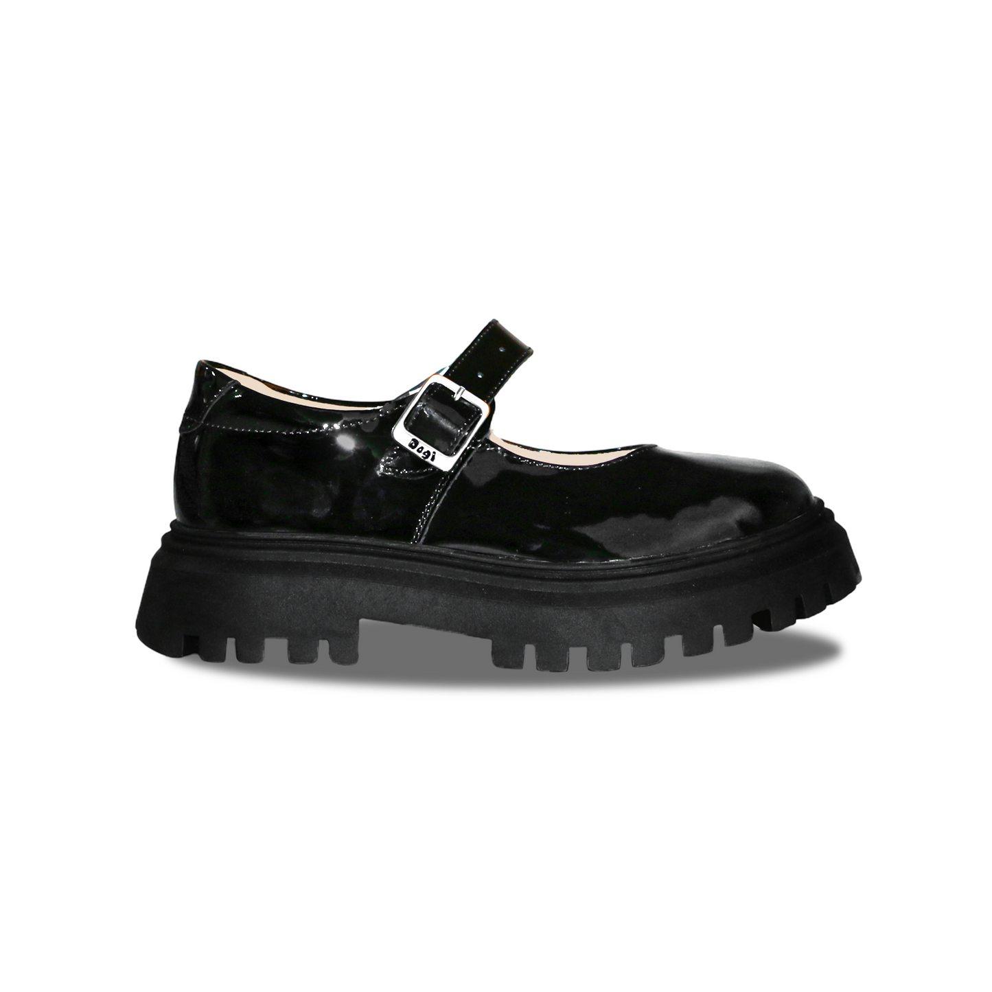 Zapato Escolar de Piel Charol Negro para Niña con hebilla marca Dogi 9900