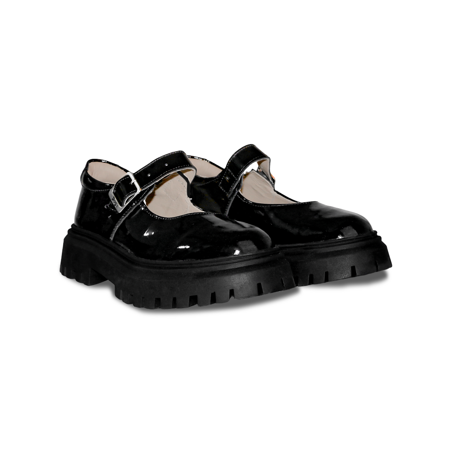 Zapato Escolar de Piel Charol Negro para Niña con hebilla marca Dogi 9900