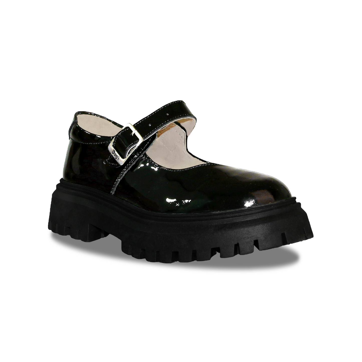 Zapato Escolar de Piel Charol Negro para Niña con hebilla marca Dogi 9900