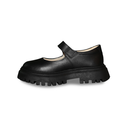 Zapato Escolar de Piel Negro para Niña con hebilla marca Dogi