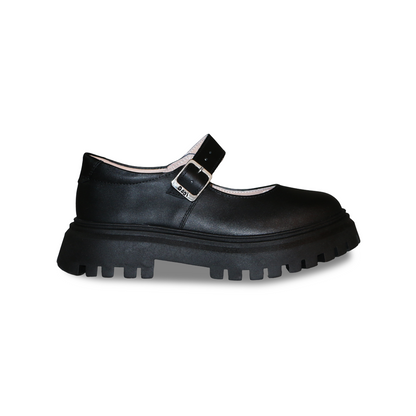 Zapato Escolar de Piel Negro para Niña con hebilla marca Dogi