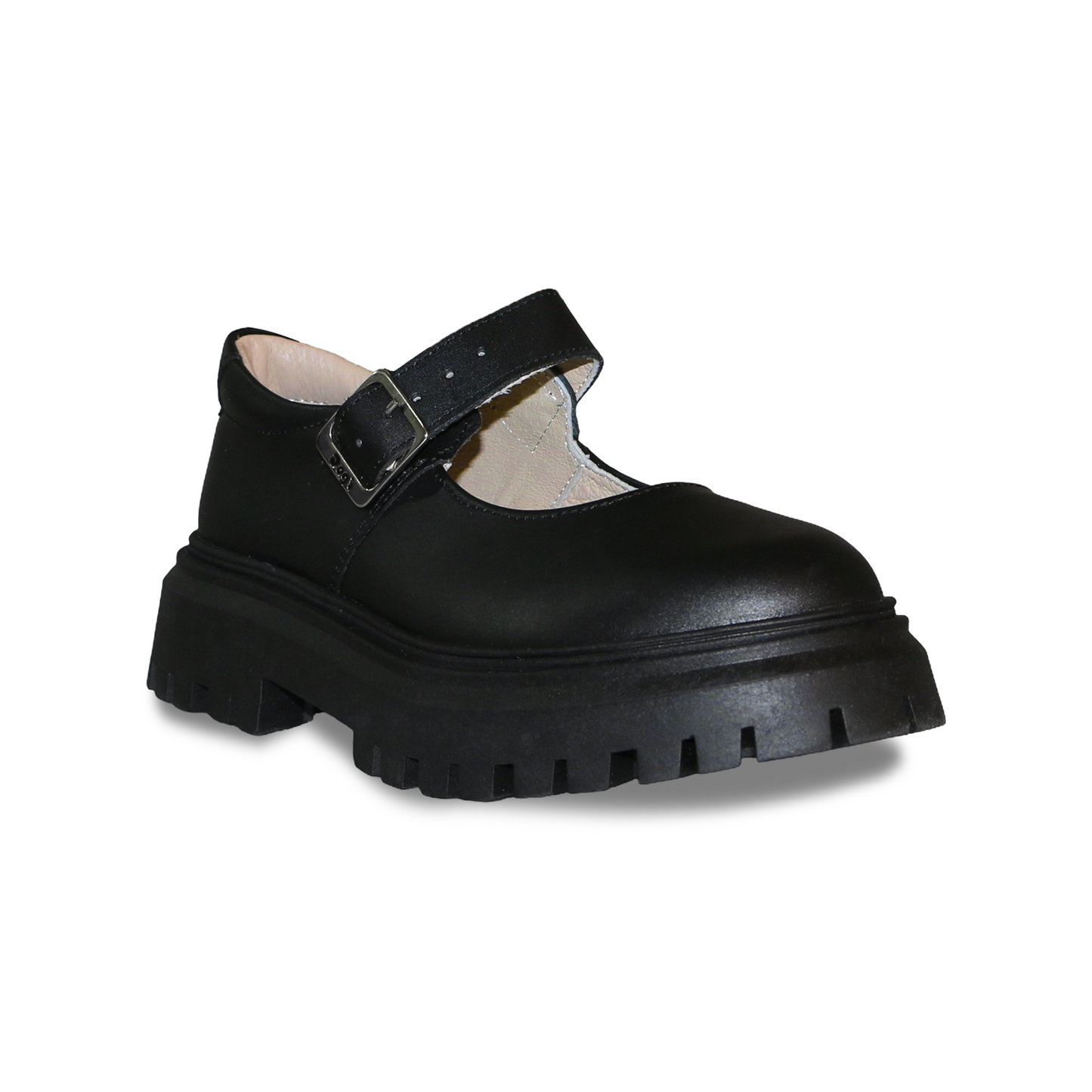 Zapato Escolar de Piel Negro para Niña con hebilla marca Dogi