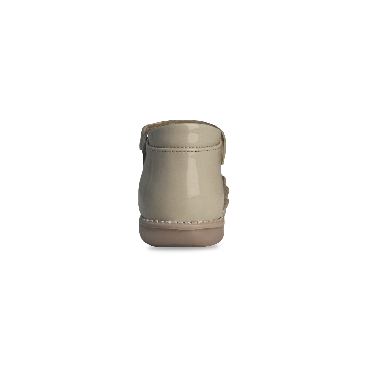Zapato Bebe Charol Beige Piel Dogi con belcro Antideslizante marca 7710