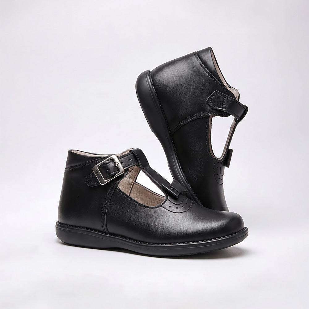 Calzado Escolar Piel Negro Niña MONIQUE 728