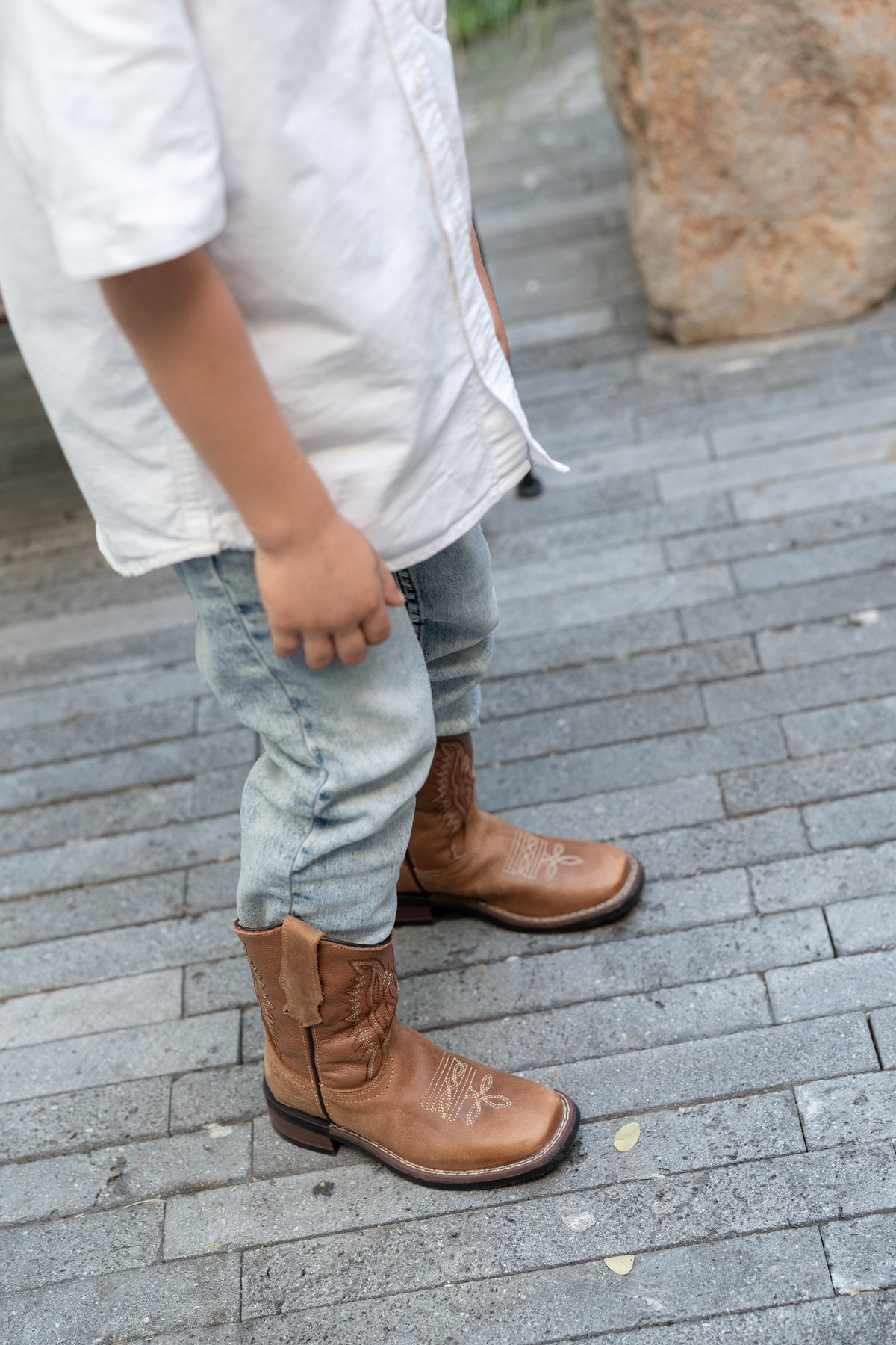 Bota Vaquera de piel Álamo Tabaco Camel Woody 6100