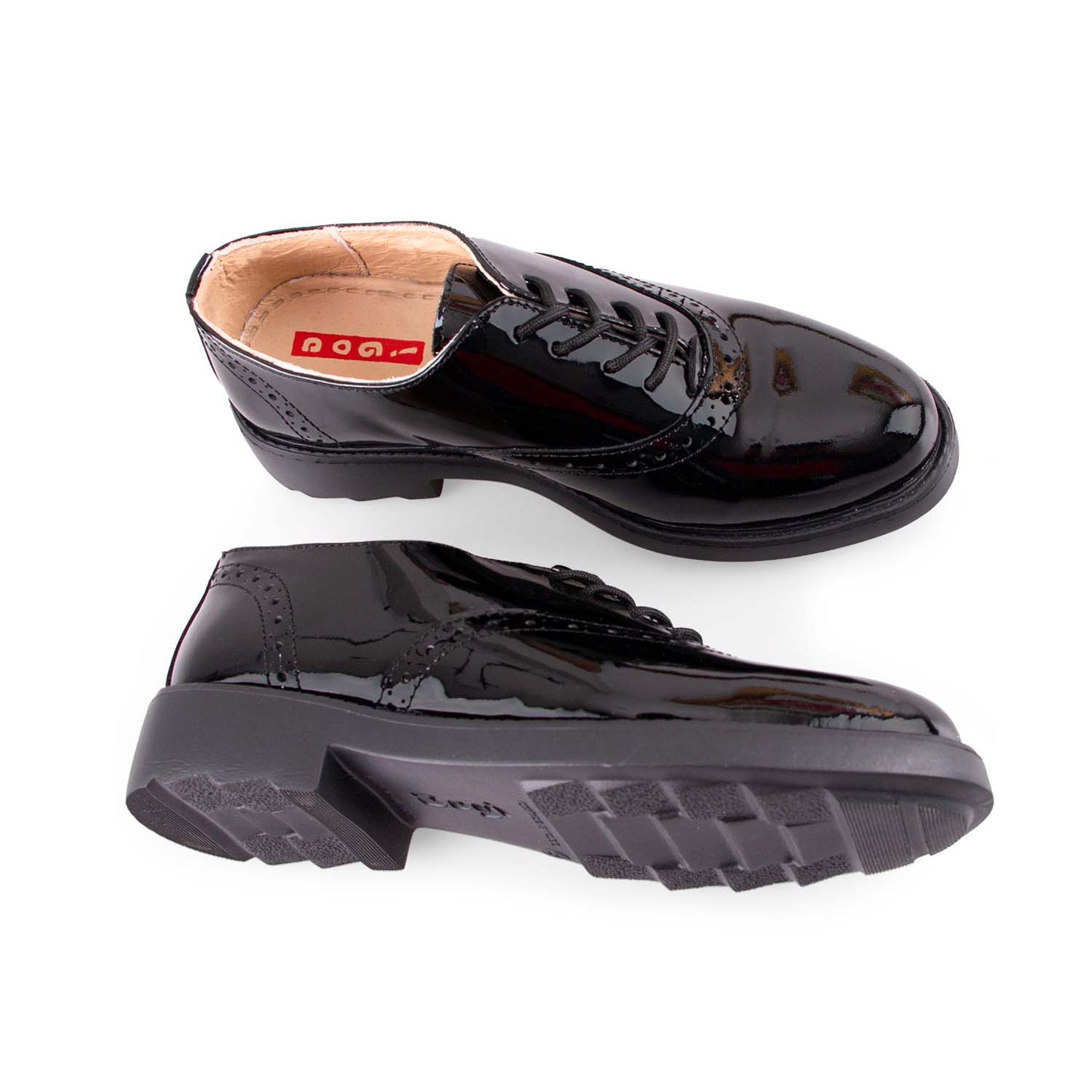 Zapato Escolar Casual - Fredha 804 Charol Negro